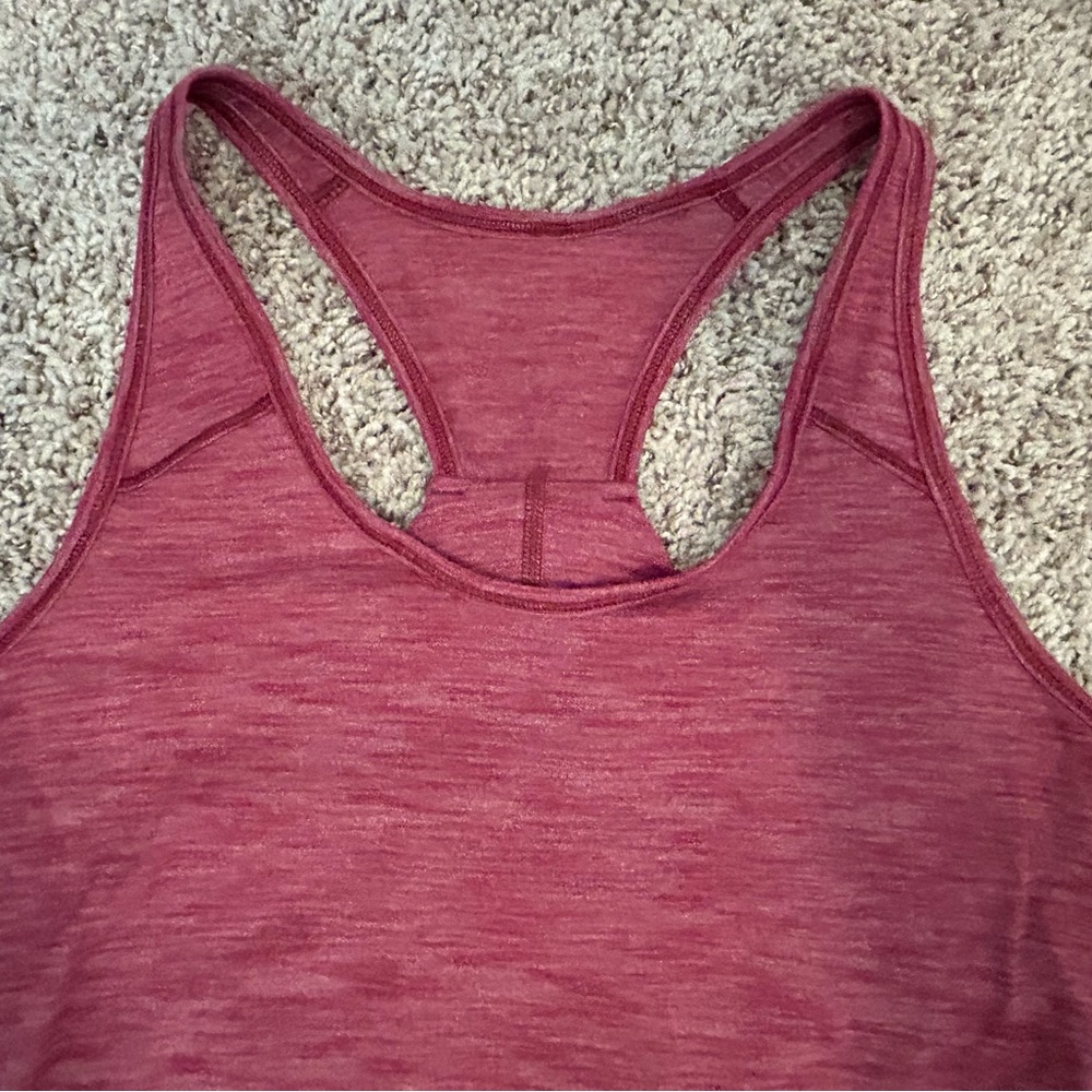 Lululemon Tank- Heathered Cranberry - Picture 4 of 4